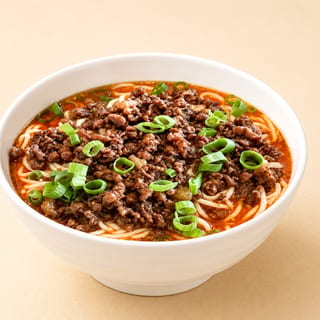 Spicy Chengdu Dan Dan Noodles / 成都红汤杂酱面